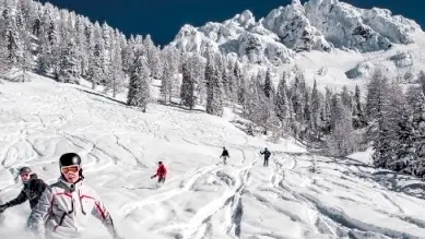 Skifahren am Nassfeld 2014-02-23
