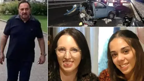 Dimitre Traykov, l'imprenditore bulgaro condannato in primo grado a 7 anni di reclusione, una scena del tragico indidente sull'autostrada A28 e le cugine Jessica Fragasso e Sara Rizzotto