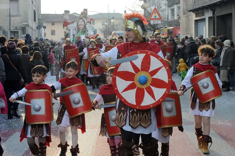 Remanzacco 21 Febbraio 2016. Mascherata di carnevale. Petrussi Foto Press