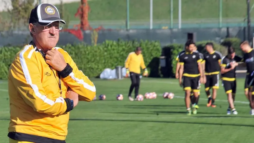 Udine 4 Ottobre 2016. Luigi Delneri, neo allenatore dell' Udinese Calcio, durante il primo allenamento alla guida della formazione friulana. © Foto Petrussi / Petrussi Diego