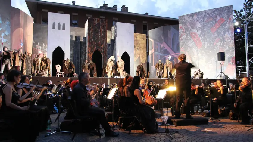 Udine 3 Luglio 2012. Spettacolo Opera Trovatore. Telefoto copyright Petrussi Foto Press