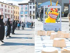 La magia del Feff in diversi angoli della città di Udine (foto Petrussi)