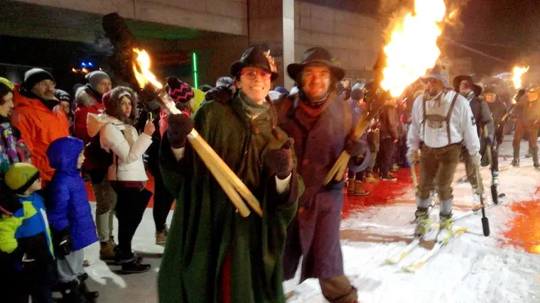 Tarvisio 1 Gennaio 2017. Fiaccolata sul Lussari. Foto Petrussi