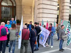 Un momento dello sciopero a Udine