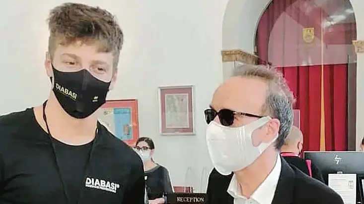 Alessandro Zuliani con Roberto Benigni