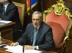 Il presidente del Senato Pietro Grasso. Roma 27 Ottobre 2015. ANSA/GIUSEPPE LAMI