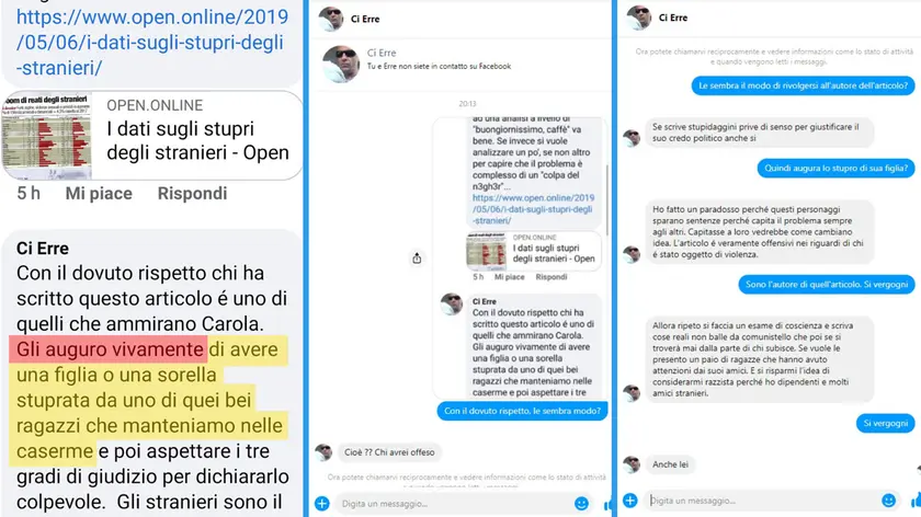 Le conversazioni tra Puente e Contessi pubblicate dal giornalista sui social