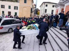 Un momento dei funerali di Vanessa Ballan nel Duomo di Castelfranco Veneto, 29 dicembre 2023. ANSA/SIMONE MASETTO
