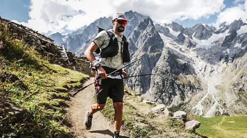 Tirelli impegnato nell’Ultra trail du Mont Blanc