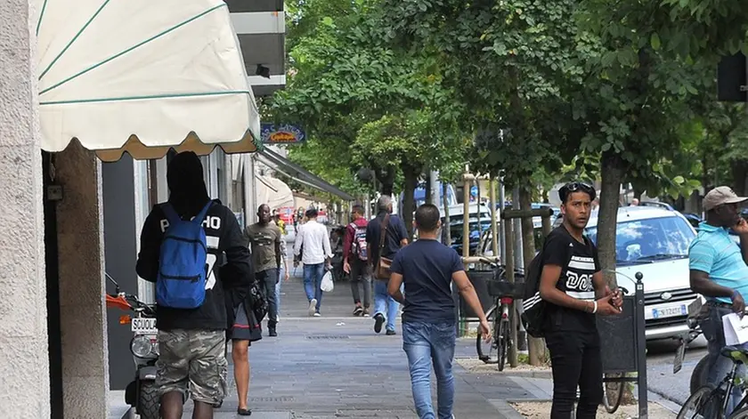 Udine 6 settembre 2016. Borgo Stazione. Via Roma e Via Leopardi. © Foto Petrussi / Petrussi Diego