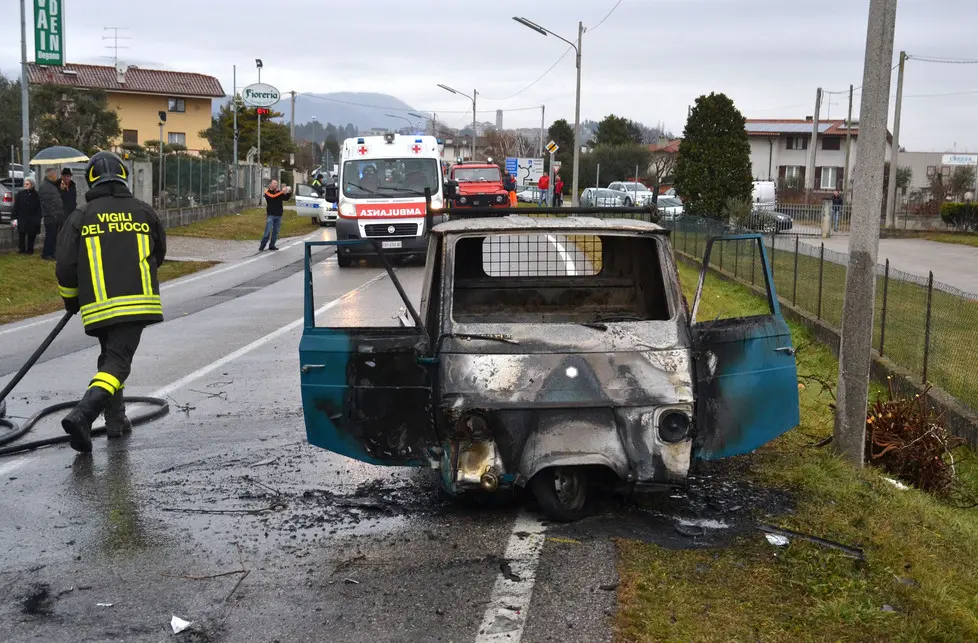 San Daniele del Friuli 09 gennaio 2016 incidente © Petrussi Foto Press -Turco Massimo