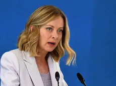 Italian Prime Minister Giorgia Meloni attends a press conference after the G7 summit at Borgo Egnazia resort in Savelletri (Brindisi), southern Italy, 15 June 2024. The 50th G7 summit brings together the Group of Seven member states leaders in Borgo Egnazia resort in southern Italy from 13 to 15 June 2024. ANSA/ETTORE FERRARI