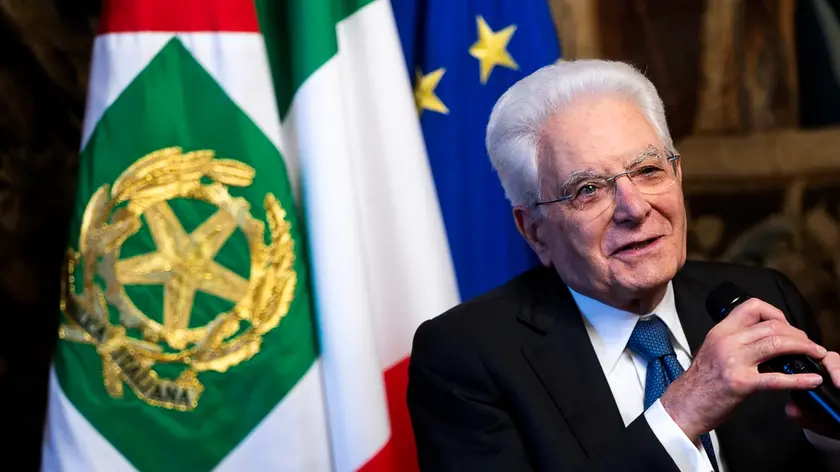 Il presidente della Repubblica Sergio Mattarella durante lÕincontro con le vincitrici della XXXVI edizione del Premio Marisa Bellisario, presso il Quirinale, Roma, 14 giugno 2024. ANSA/ANGELO CARCONI