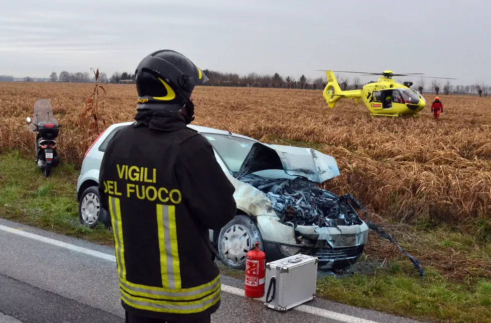 San Daniele del Friuli 09 gennaio 2016 incidente © Petrussi Foto Press -Turco Massimo