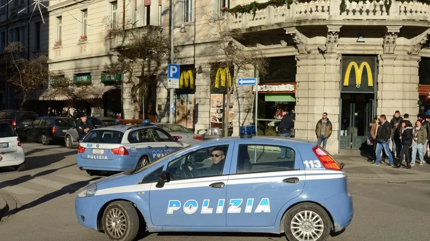 Udine 12 dicembre 2014. Controlli in Borgo Stazione. Copyright Petrussi Foto Press TURCO MASSIMO