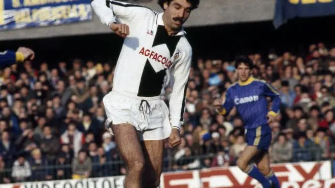 ©ravezzani/lapresse archivio storico sport calcio anno 1983/84 Pietro Paolo Virdis nella foto: il calciatore dell' Udinese Pietro Paolo Virdis