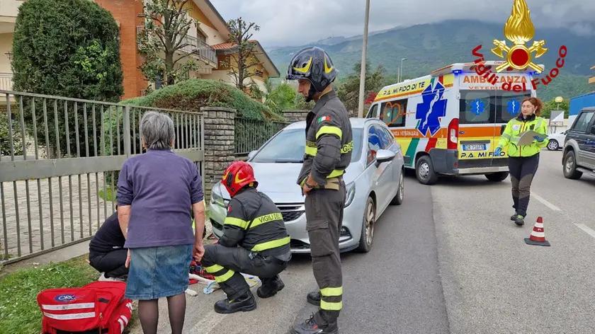 L'intervento dei vigili del fuoco ad Aviano