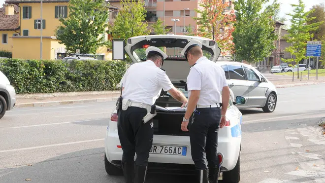 Udine 05 settembre 2011 controlli vigili copyright Foto PFP / Turco