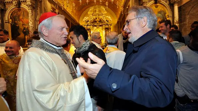 Prepotto 9 Aprile 2013. I giocatori dell' Udinese Calcio a messa nel Santuario della Madonna di Castelmonte. Telefoto Copyright Petrussi Foto Press / Diego Petrussi