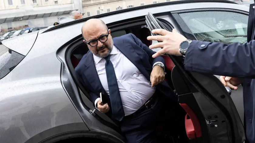 Il ministro della cultura Gennaro Sangiuliano entra al Quirinale per la presentazione dei candidati ai premi David di Donatello, Roma 10 maggio 2023 ANSA/MASSIMO PERCOSSI