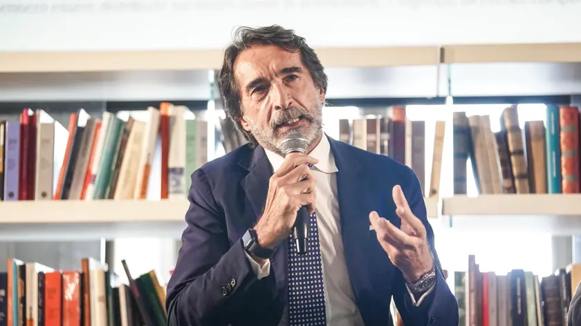 Il prefetto di Padova, Francesco Messina, durante l'incontro ''Intreccio fatale, massoneria e mafia'' nell'ambito dell'ottava edizione di "Torino Crime Festival", Torino, 14 ottobre 2023. ANSA/JESSICA PASQUALON