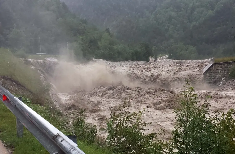 Moggio Udinese 13 agosto 2014 Danni causati dall'alluvione del 13 agosto. Foto realizzata dal Sindaco Giorgio Filaferro il giorno della piena. Copyright Foto Petrussi