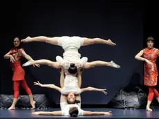 "THE GHOSTS" von  Constanza Macras | DorkyPark Uraufführung am: 3.9.2015 in der Schaubühne am Lehniner Platz, Berlin, Regie und Choreographie: Constanza Macras Bühne: Janina Audick, Kostüme: Allie Saunders, Musik: Chico Mello in Kollaboration mit Wu Wei, Jiannan Chen, Fernanda Farah und Yi Liu, von und mit: Emil Bordás, Jiannan Chen, Fernanda Farah, Lu Ge, Yi Liu, Chico Mello, Juliana Neves, Xiaorui Pan, Daisy Phillips, Wu Wei, Huanhuan Zhang, Huimin Zhang, Copyright (C) Thomas Aurin Gleditschstr. 45, D-10781 Berlin Tel.:+49 (0)30 2175 6205 Mobil.:+49 (0)170 2933679 Veröffentlichung nur gegen Honorar zzgl. 7% MWSt. und Belegexemplar Steuer Nr.: 11/18/213/52812, UID Nr.: DE 170 902 977 Commerzbank, BLZ: 810 80 000, Konto-Nr.: 316 030 000 SWIFT-BIC: DRES DE FF 810, IBAN: DE07 81080000 0316030000
