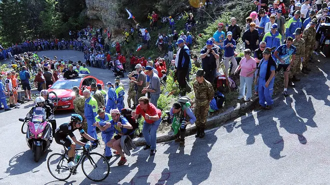 Tarvisio 14 Maggio 2013. Ciclismo. Giro d' Italia Tappa del Montasio. Telefoto Copyright Agenzia Foto Petrussi / Petrussi Diego