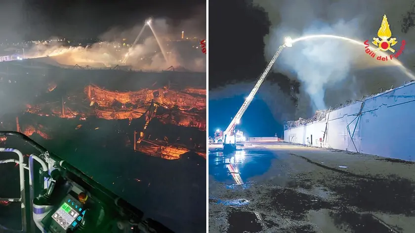 L’Arpa ha trovato tracce di amianto nella copertura del magazzino della Mobili Fiver, completamente bruciato nell'incendio di sabato