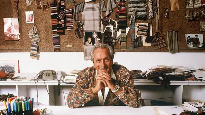 Ottavio Missoni in una foto pubblicata sul profilo facebook del gruppo Missoni. ANSA / FOTO MISSONI +++NO SALES - EDITORIAL USE ONLY+++