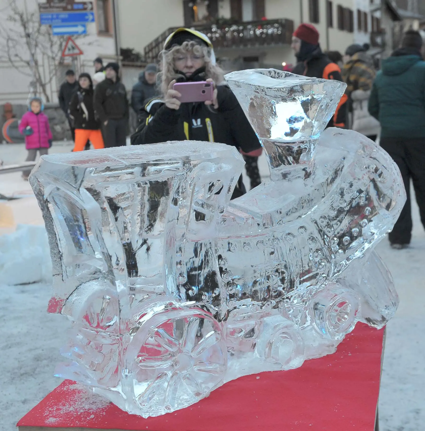 Pontebba 20 gennaio 2019. Sculture di Ghiaccio. © Foto Petrussi