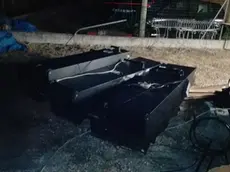 Il bar "da Teto" preso di mira dai ladri. Le foto sono state postate su Facebook dal proprietario, Gabriele Nadalini