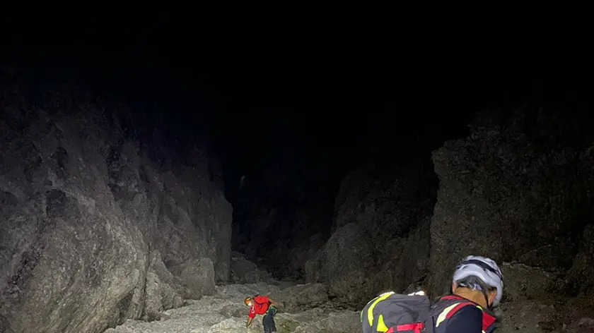 Il soccorso notturno in una foto d'archivio