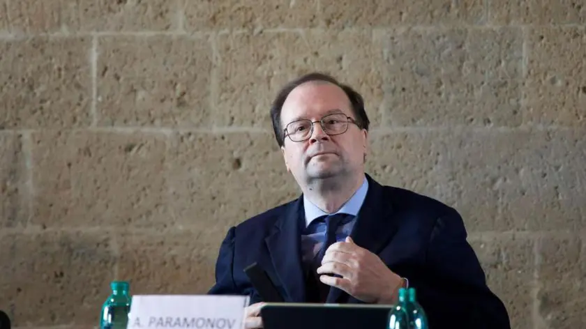 L'ambasciatore russo in Italia Alexey Paramonov all’evento Movimento indipendenza di Gianni Alemanno, Orvieto, 26 luglio 2024. ANSA/ GIANLUIGI BASILIETTI