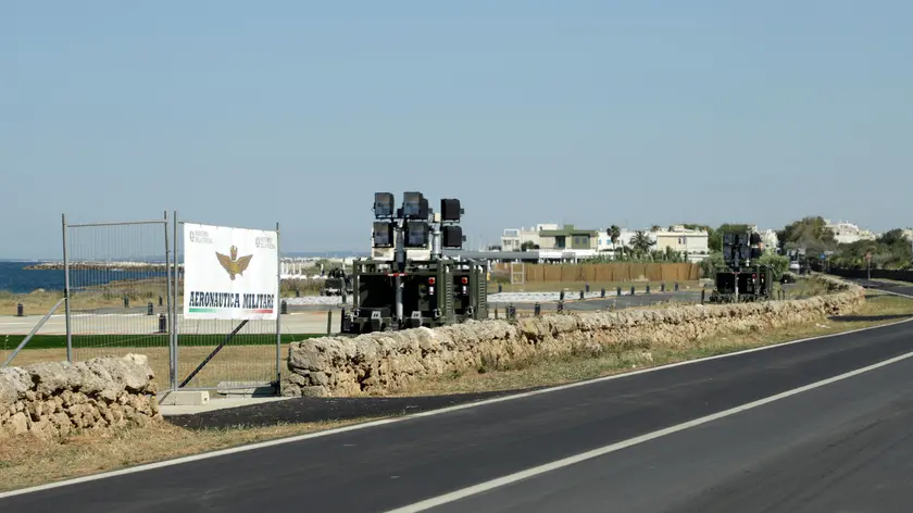 Savelletri, una frazione del comune di Fasano, in provincia di Brindisi, si prepara al G7 con eliporti e antenne per la telecomunicazioni, prove di volo e campi allestiti dall'Aeronautica Militare, dinanzi a Borgo Egnazia, 08 giugno 2024. /// Savelletri, a hamlet of the municipality of Fasano, in the province of Brindisi, is preparing for the G7 Summit with heliports and telecommunications antennas, flight tests and fields set up by the Italian Air Force, in front of Borgo Egnazia, Italy, 08 June 2024. The G7 Summit will be held in Borgo Egnazia, in the municipality of Fasano in Puglia, from 13 to 15 June 2024. ANSA/ DONATO FASANO