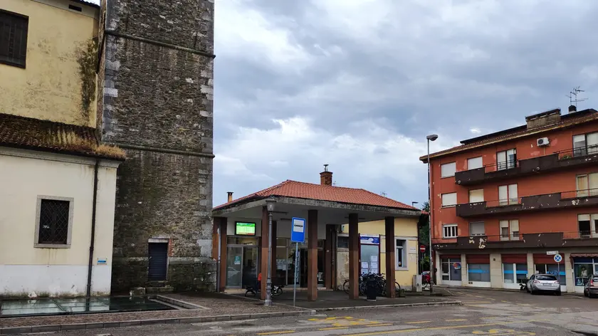 La zona della stazione delle corriere a Cervignano