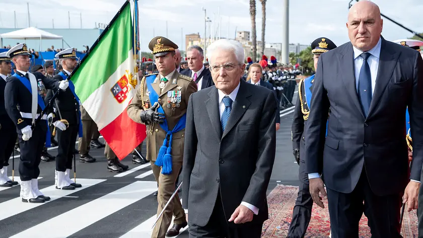Cagliari - Il Presidente della Repubblica Sergio Mattarella con alla Giornata delle Forze Armate, oggi 4 settembre 2023. (Foto di Paolo Giandotti - Ufficio Stampa per la Stampa e la Comunicazione della Presidenza della Repubblica)
