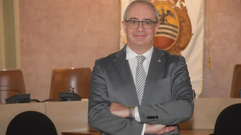 Massimo Adriatici, avvocato, assessore alla sicurezza del Comune di Voghera (Pavia), che ieri sera poco dopo le 22 ha ucciso con un colpo di pistola un uomo di 39 anni di nazionalità marocchina, Voghera, 21 Luglio 2021.ANSA/PAOLO TORRES
