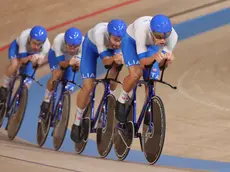 Tokyo 2020 Olympic Games - Olimpiadi Tokyo 2020 - Izu Velodrome - Cycling Track Day 1 - 02/08/2021 - Men's Team Pursuit - Filippo Ganna - Simone Consonni - Francesco Lamon - Jonathan Milan (ITA) - photo Patrick Pichon/BettiniPhoto©2021