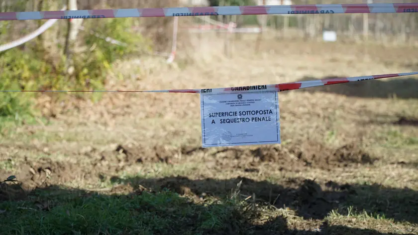 Sotto sequestro il terreno nel retro della villetta di Poggio Terza Armata, Sagrado (Go). Foto Marega/Bumbaca