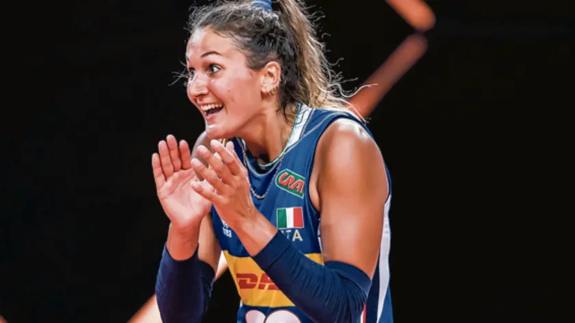 Un’immagine della friulana Sofia D’Odorico, originaria di San Giorgio di Nogaro, con la maglia della nazionale italiana