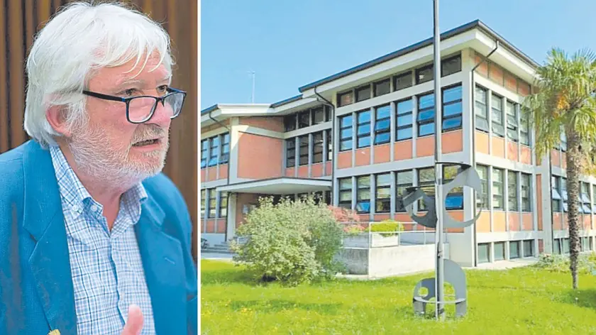 Il sindaco Pietro Del Frate e la scuola media Nazario Sauro chiusa per motivi di sicurezza