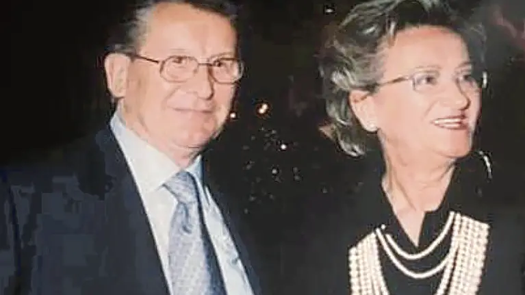 Renato Meroi con la moglie Rodolfa Livoni in una foto del 2002