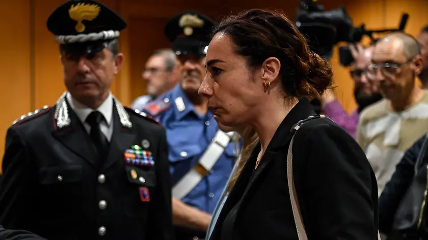 Cerciello's widow Rosa Maria Esilio during the appeal process for the murder of Carabiniere Mario Cerciello Rega in 2019, Rome, Italy, 3 July 2024. ANSA/RICCARDO ANTIMIANI