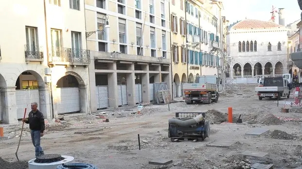 Udine 17 ottobre 2019. Lavori Via Mercatovecchio. © Foto Petrussi