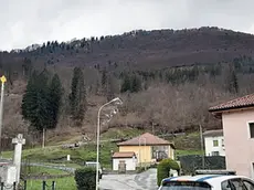 La polizia locale impegnata a Cazzaso a valle della frana