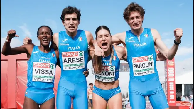 Sebastiano Parolini, Marta Zenoni, Sintayehu Vissa e Pietro Arese trionfano agli Europei di cross di Antalya nella staffetta mista: battute in volata Francia e Gran Bretagna