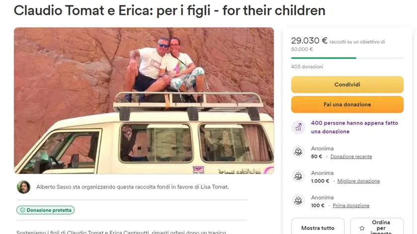 400 persone hanno già partecipato alla raccolta fondi