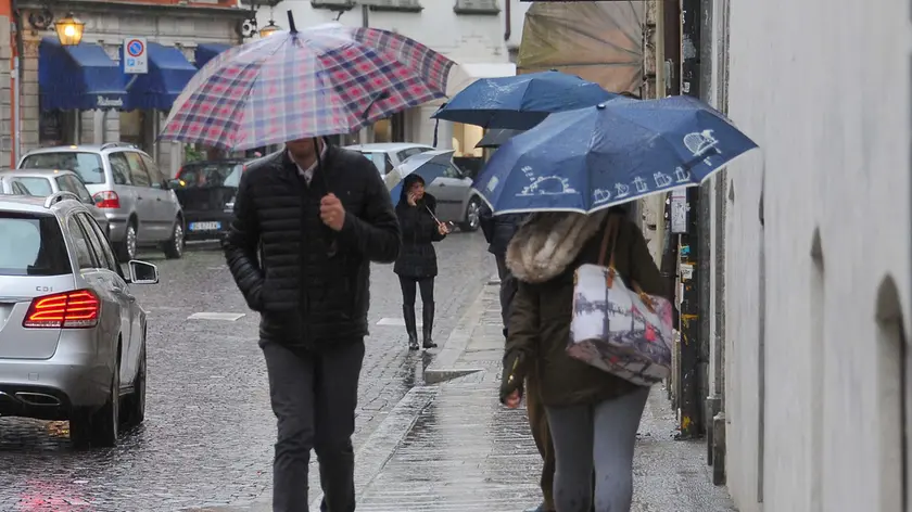 Udine 19 Novembre 2016. Maltempo in citta'. Foto Petrussi