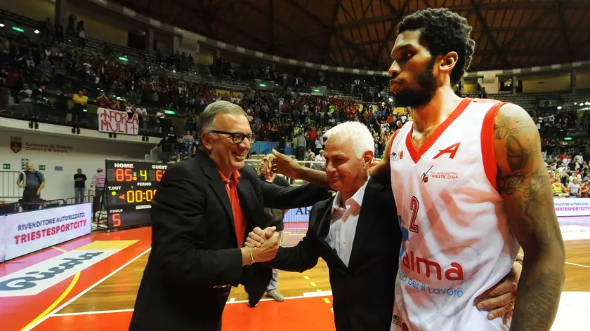 Foto BRUNI 07.05.16 Basket Serie A2 Est :Play-off gara 4 - ALMA Trieste- Tortona-marzini,dalmasson e parks